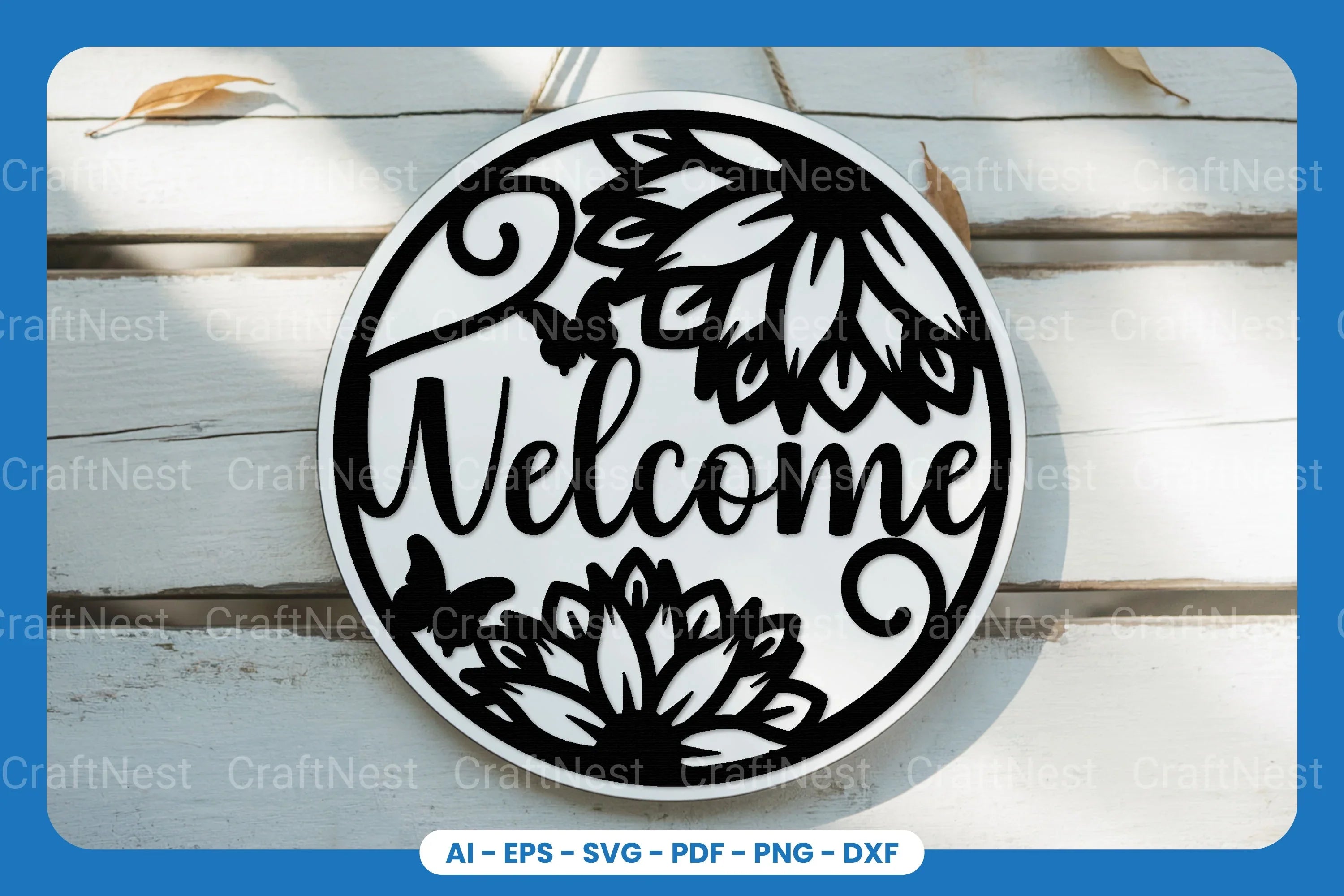 Welcome Sign Laser Cut SVG Bundle - CraftNest - Digital Crafting and Art