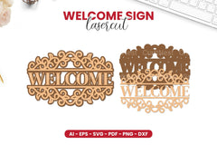 Welcome Sign Laser Cut SVG Bundle - CraftNest - Digital Crafting and Art