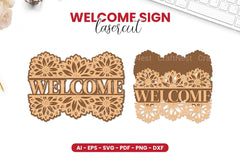 Welcome Sign Laser Cut SVG Bundle - CraftNest - Digital Crafting and Art