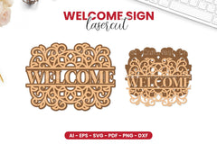 Welcome Sign Laser Cut SVG Bundle - CraftNest - Digital Crafting and Art