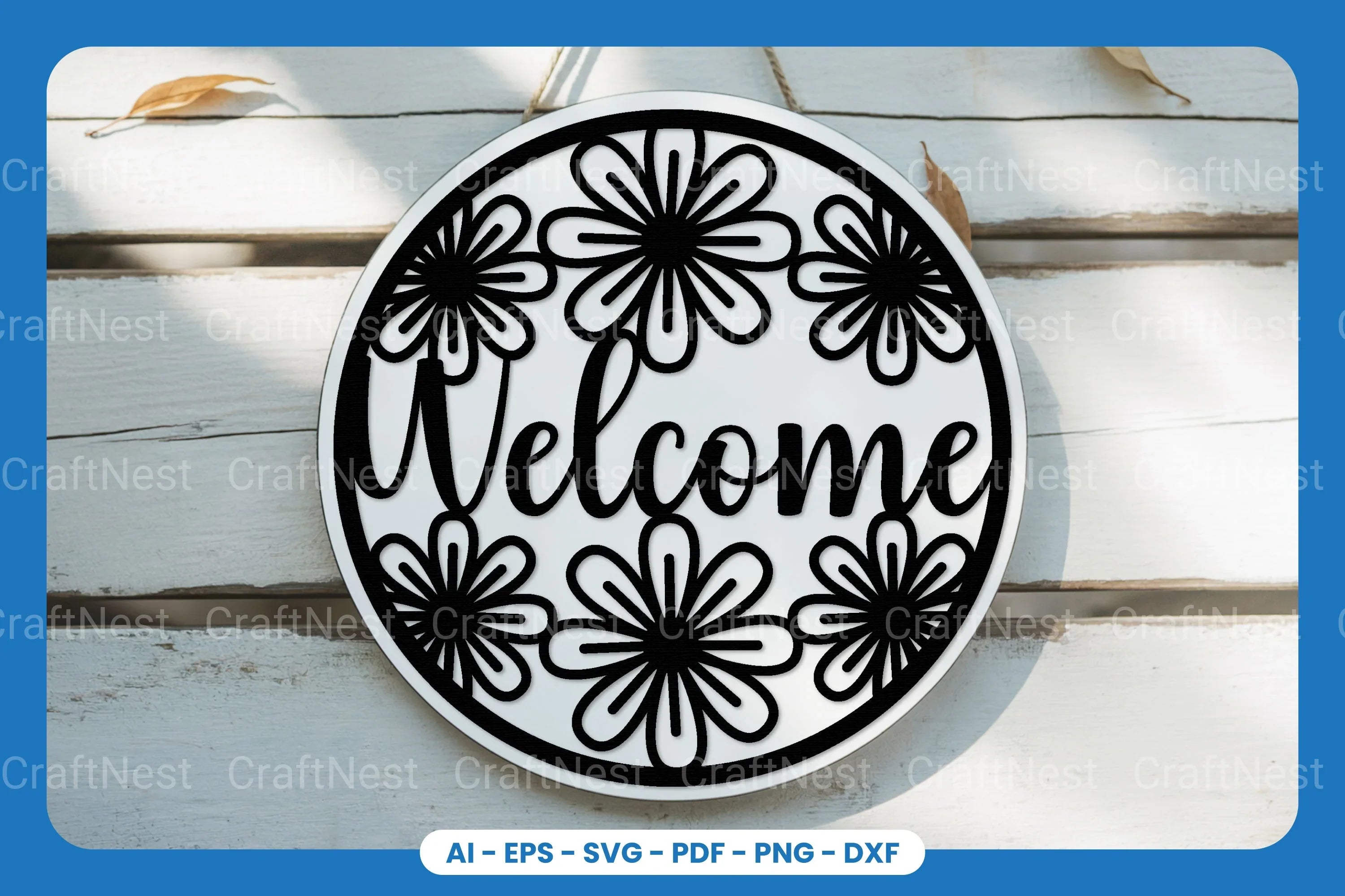 Welcome Sign Laser Cut SVG Bundle - CraftNest - Digital Crafting and Art