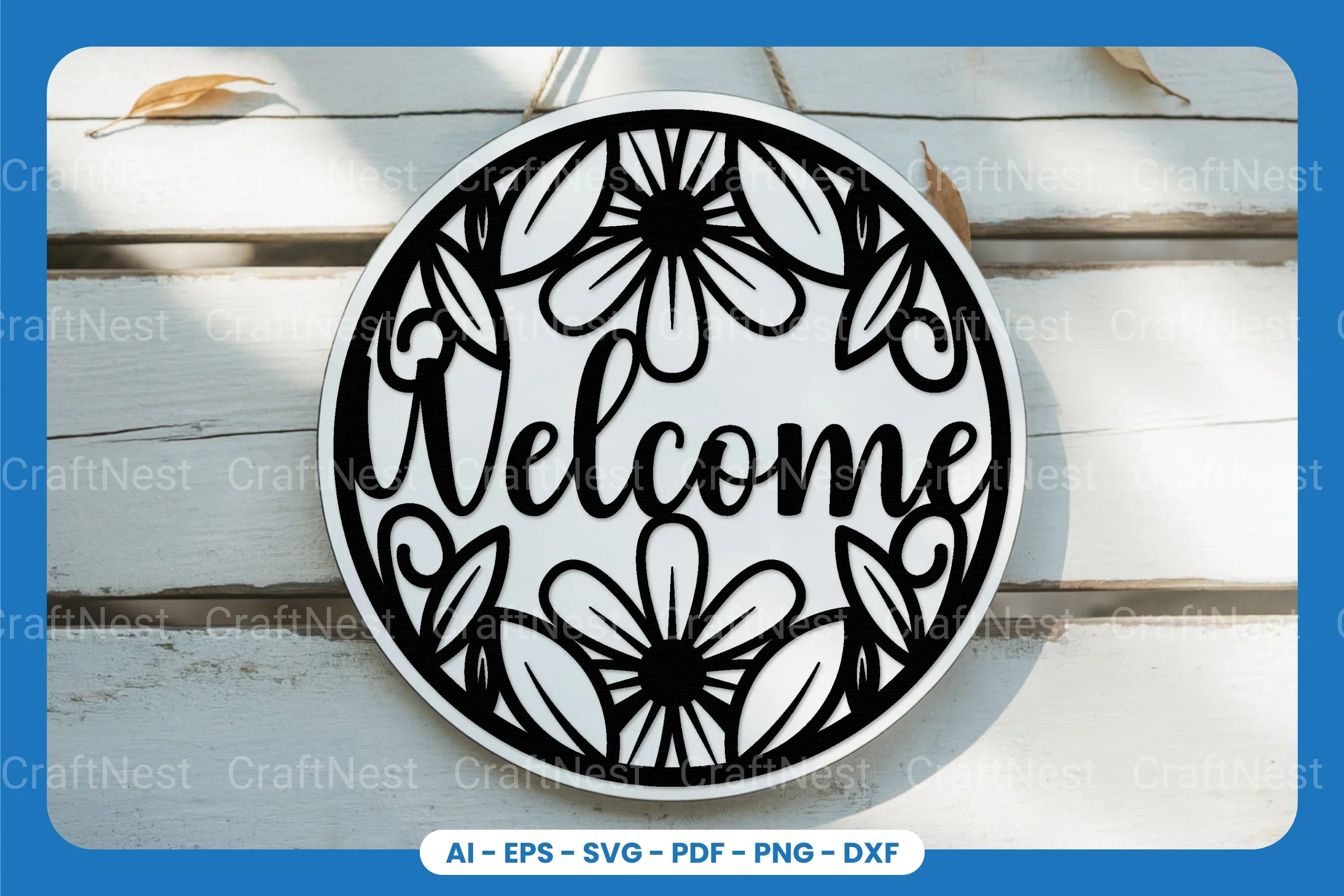 Welcome Sign Laser Cut SVG Bundle - CraftNest - Digital Crafting and Art