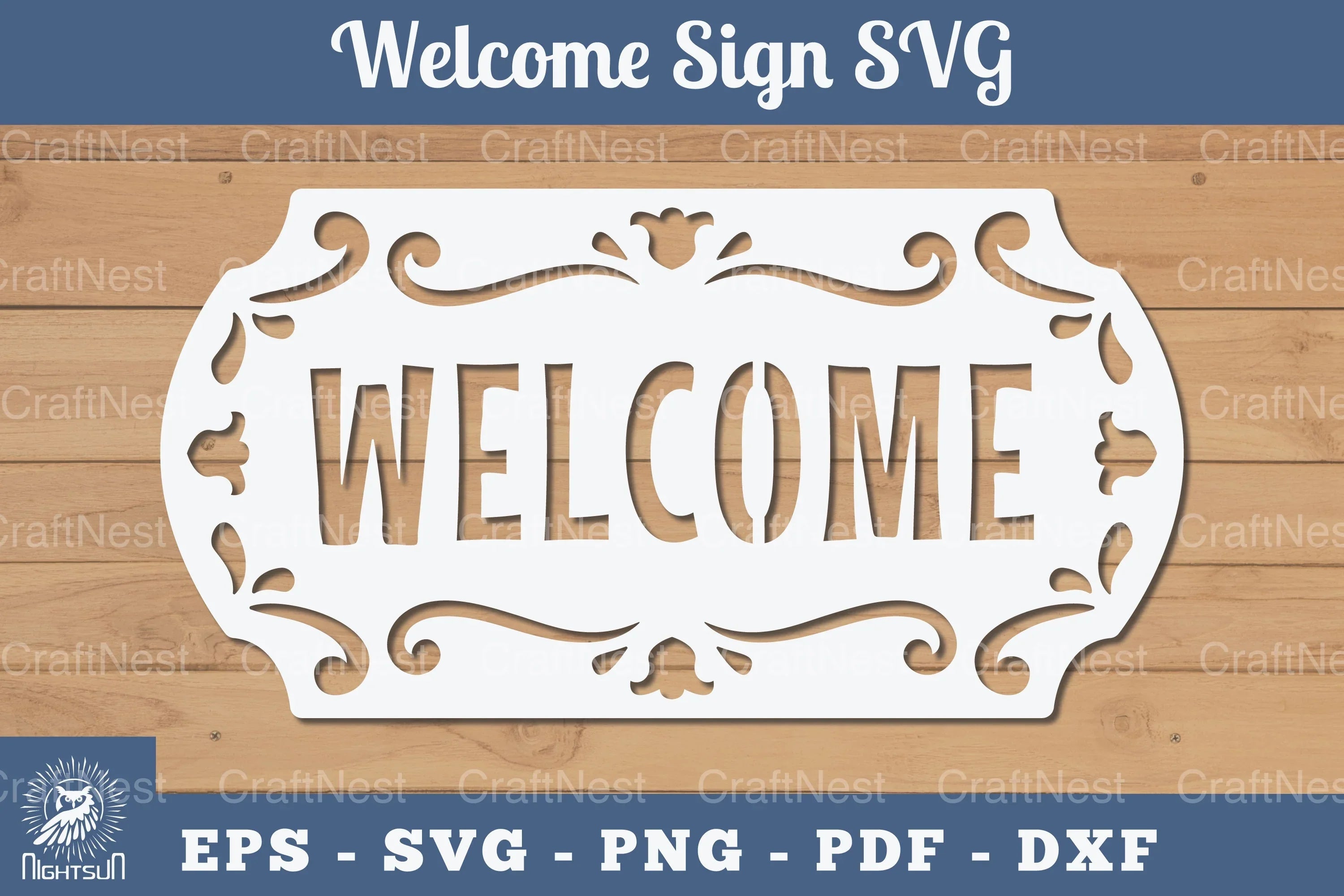 Welcome Sign Papercut SVG Bundle - CraftNest - Digital Crafting and Art