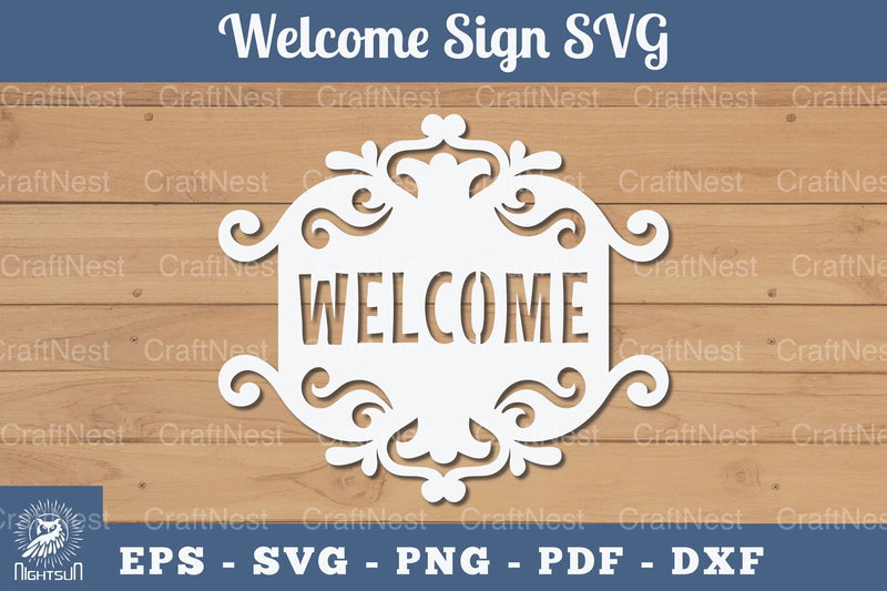 Welcome Sign Papercut SVG Bundle - CraftNest - Digital Crafting and Art
