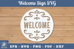 Welcome Sign Papercut SVG Bundle - CraftNest - Digital Crafting and Art