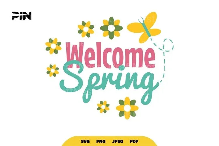 Welcome Spring SVG Bundle - CraftNest - Digital Crafting and Art