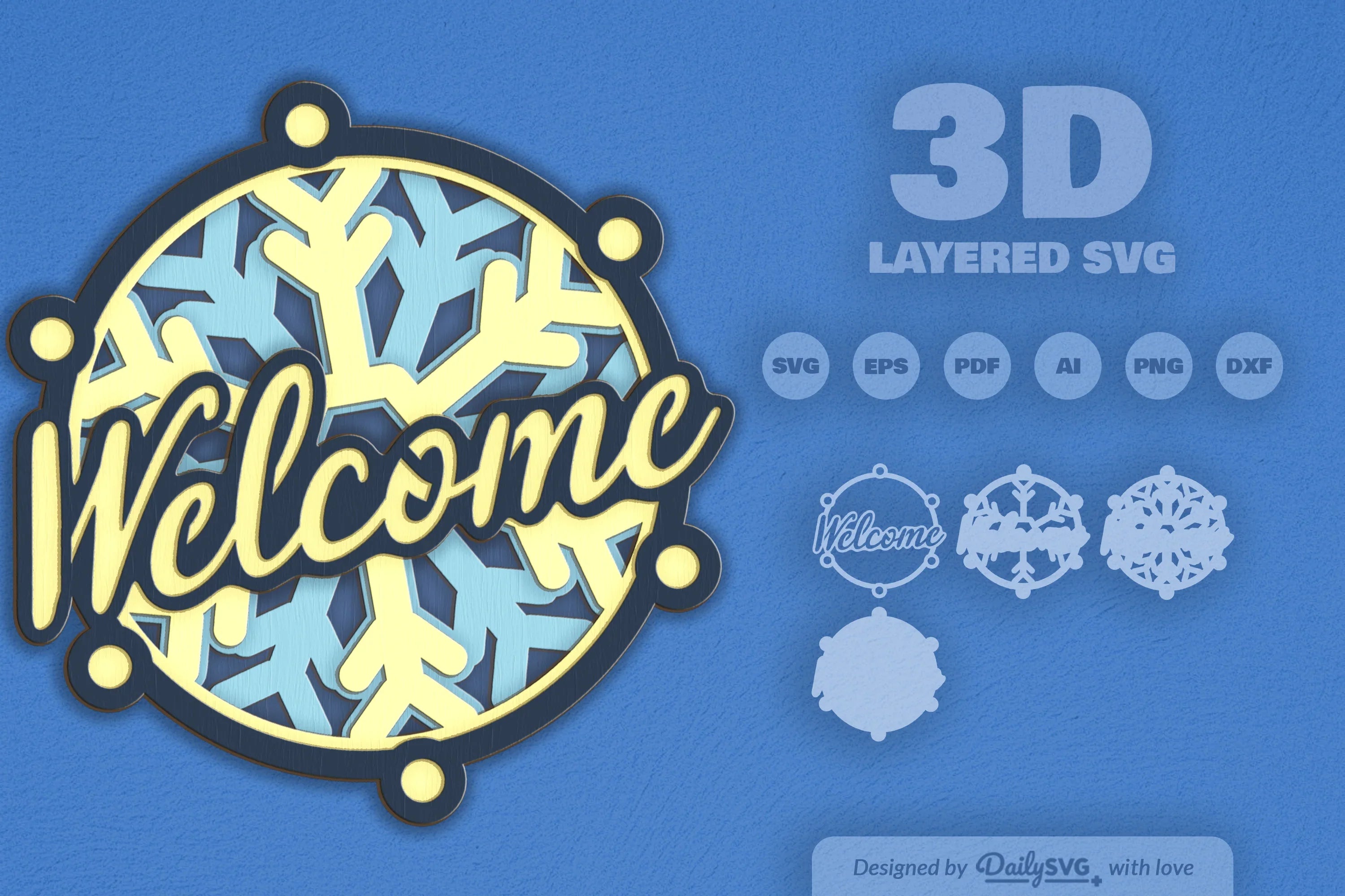 Winter Snowflake Laser Cut SVG Bundle - CraftNest - Digital Crafting and Art
