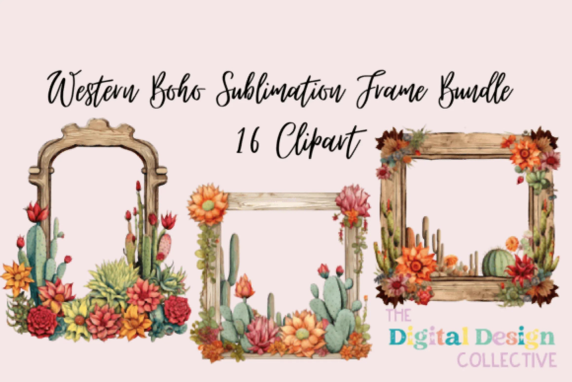 Boho Frame Clipart Bundle - CraftNest - Digital Crafting and Art