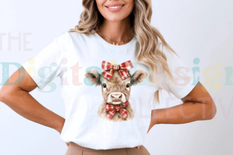 Charming Western Christmas Cow Clipart Bundle - CraftNest - Digital Crafting and Art