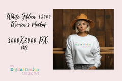 Western Gildan 18000 Sweater Mockup - CraftNest - Digital Crafting and Art