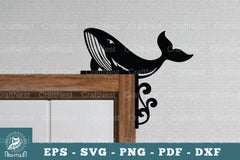 Whale Door Corner Lasercut SVG Bundle - CraftNest - Digital Crafting and Art