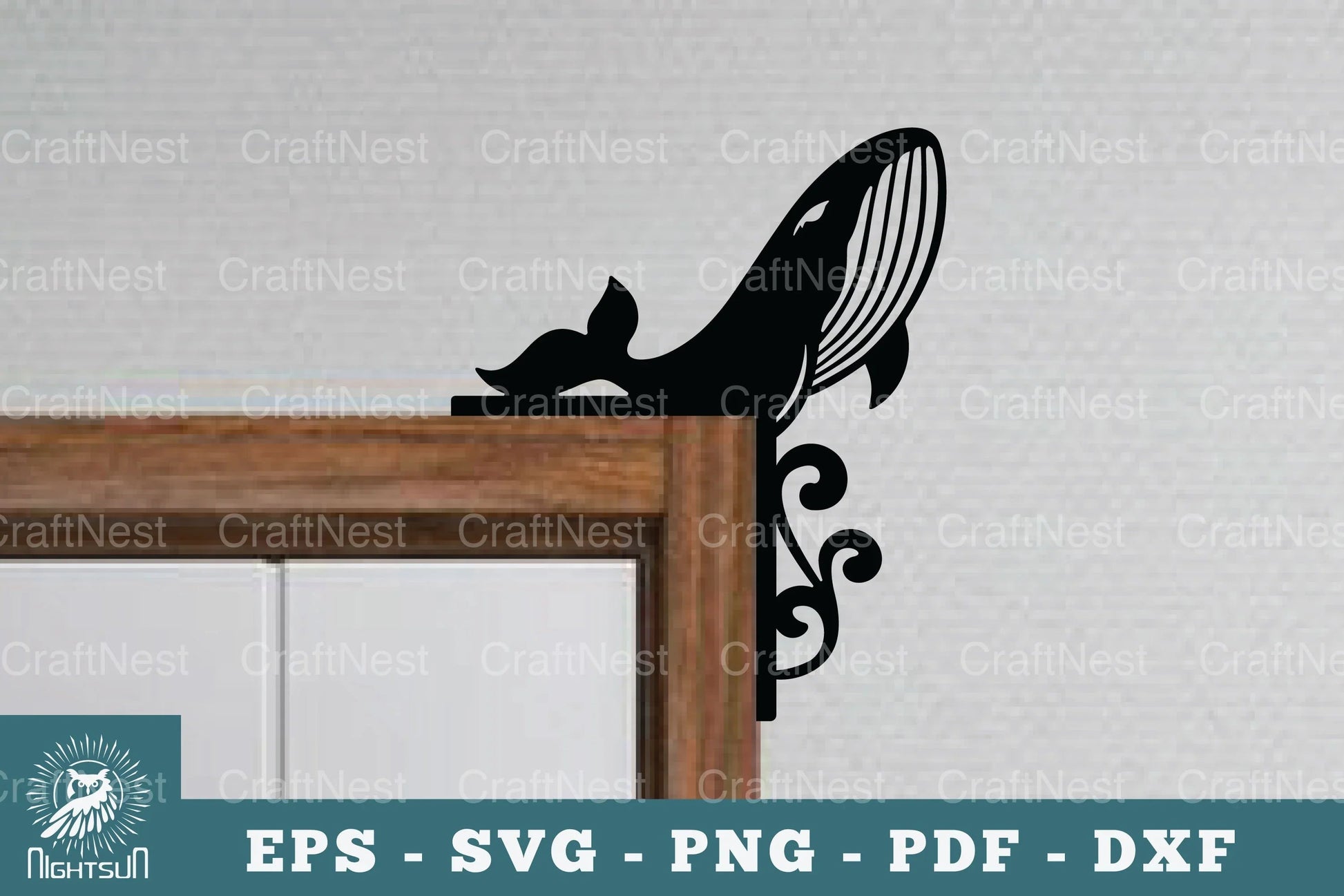 Whale Door Corner Lasercut SVG Bundle - CraftNest - Digital Crafting and Art