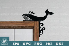 Whale Door Corner Lasercut SVG Bundle - CraftNest - Digital Crafting and Art