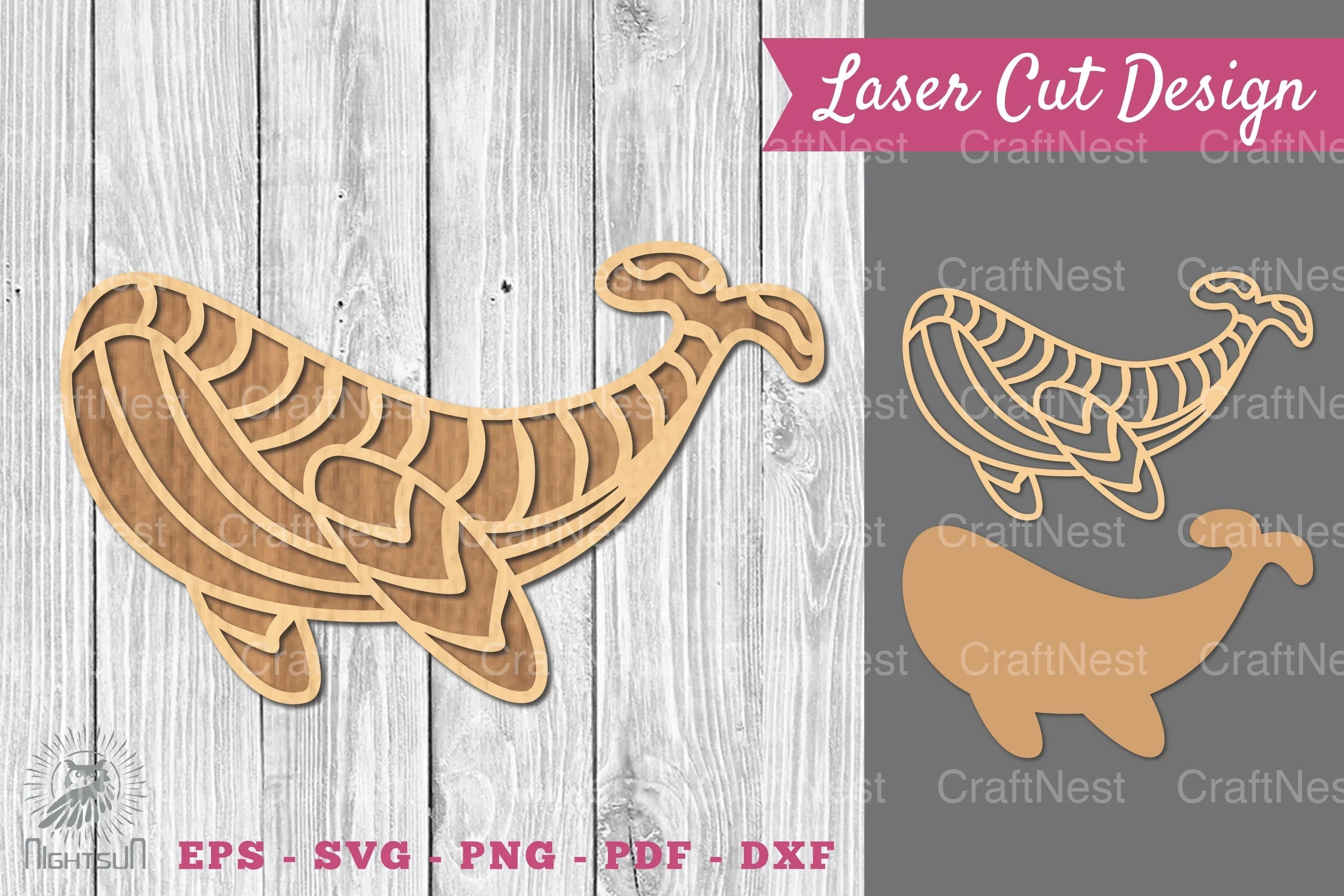 Whale Mandala Laser Cut Decoration Clipart Bundle - CraftNest - Digital Crafting and Art