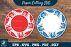 Whale Papercut Circle Clipart Bundle