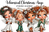 Whimsical Christmas Angel Clipart Bundle