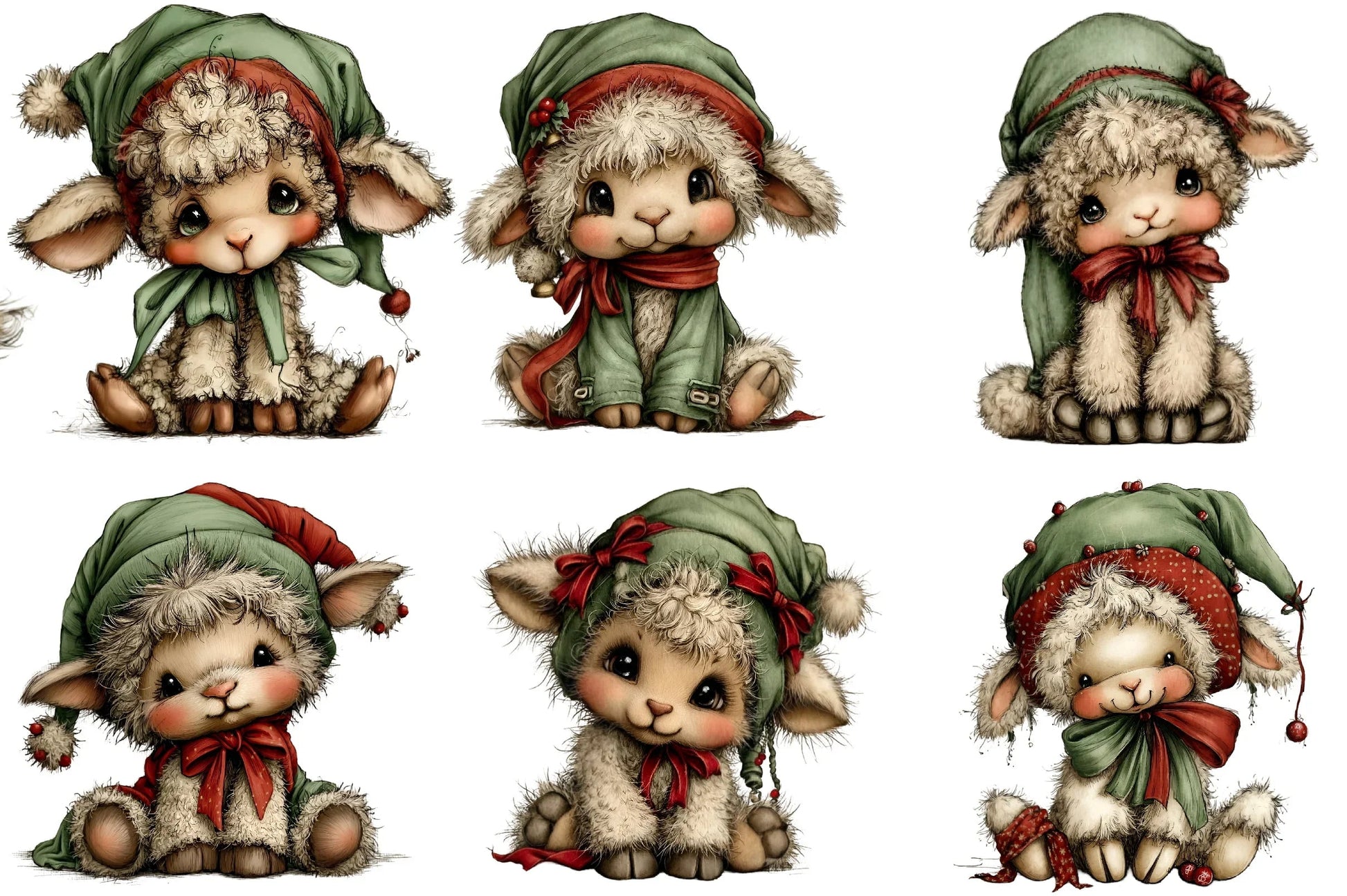 Whimsical Christmas Animals Clipart Bundle - CraftNest - Digital Crafting and Art