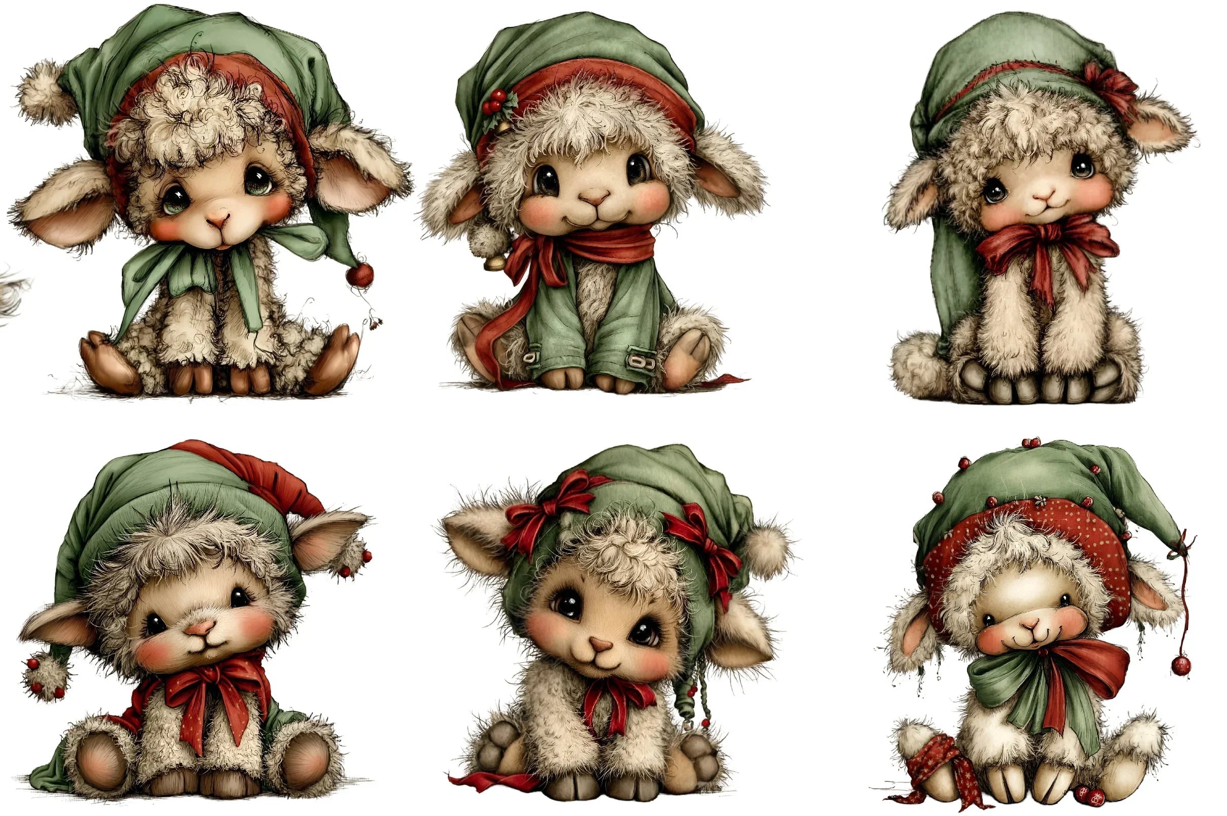 Whimsical Christmas Animals Clipart Bundle - CraftNest - Digital Crafting and Art