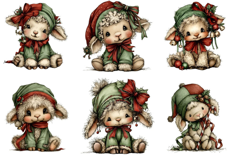 Whimsical Christmas Animals Clipart Bundle - CraftNest - Digital Crafting and Art