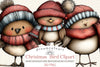 Whimsical Christmas Bird Clipart Bundle