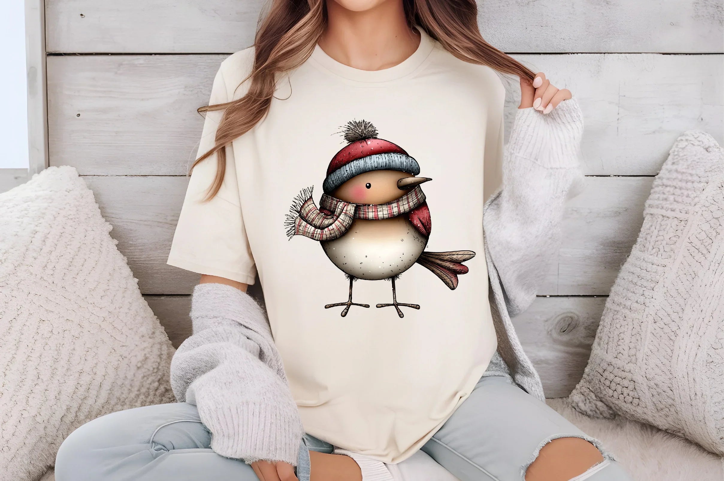 Whimsical Christmas Bird Clipart Bundle - CraftNest - Digital Crafting and Art