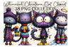 Whimsical Christmas Cat Clipart Bundle