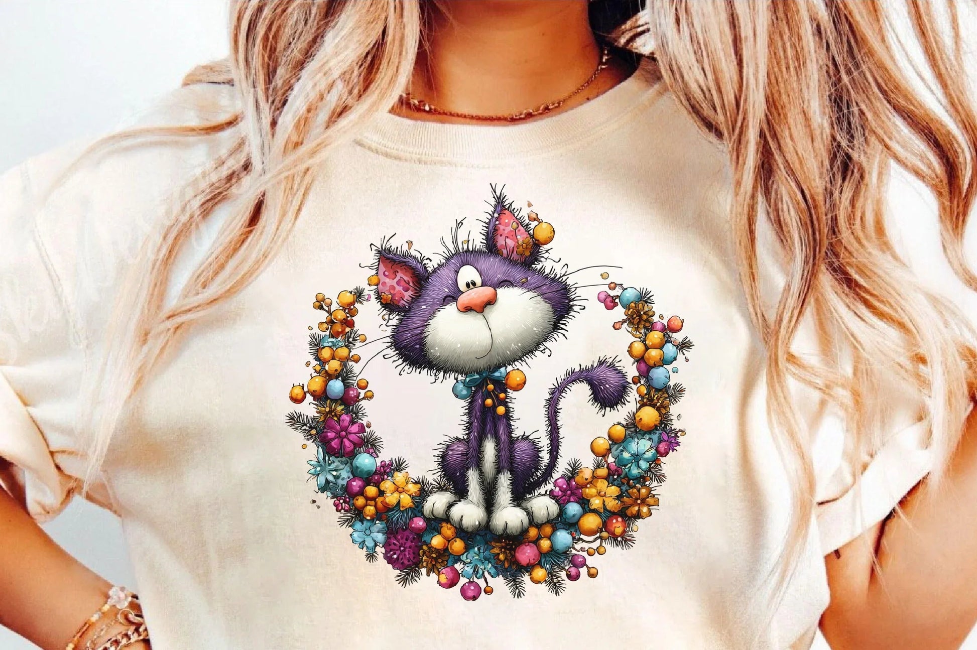Whimsical Christmas Cat Clipart Bundle - CraftNest - Digital Crafting and Art
