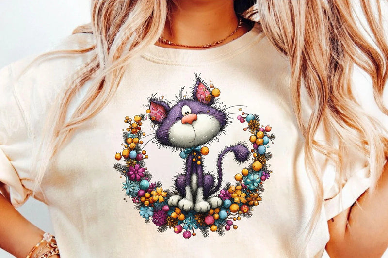 Whimsical Christmas Cat Clipart Bundle - CraftNest - Digital Crafting and Art