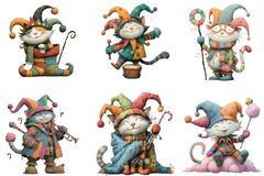 Whimsical Christmas Cat Clipart Bundle - CraftNest - Digital Crafting and Art