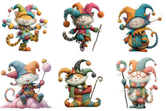 Whimsical Christmas Cat Clipart Bundle - CraftNest - Digital Crafting and Art