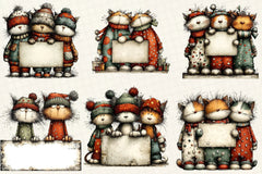 Whimsical Christmas Cats Clipart Bundle - CraftNest - Digital Crafting and Art