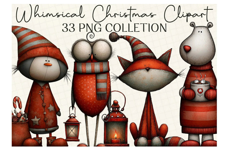 Whimsical Christmas Clipart Bundle - CraftNest - Digital Crafting and Art