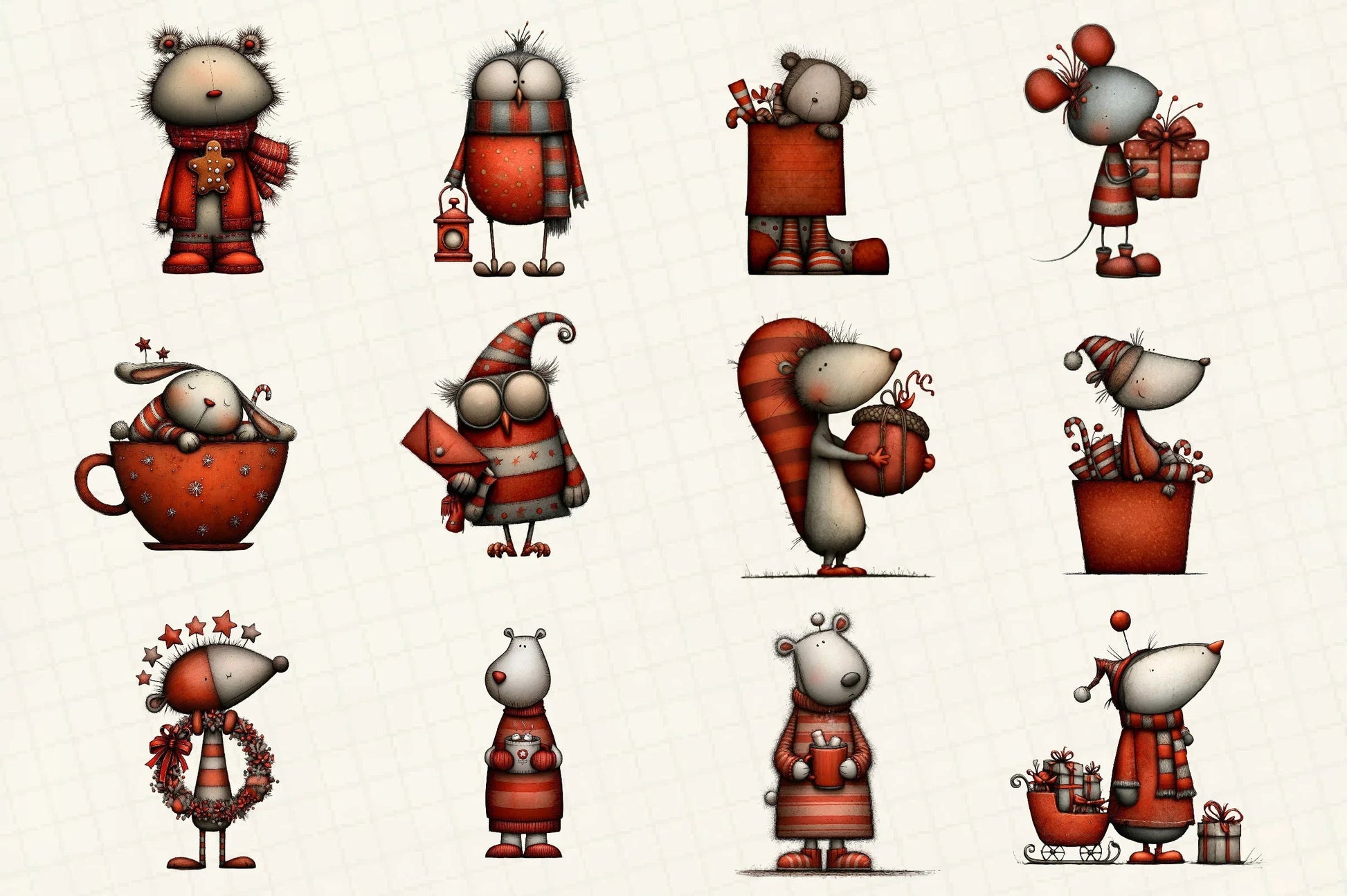 Whimsical Christmas Clipart Bundle - CraftNest - Digital Crafting and Art