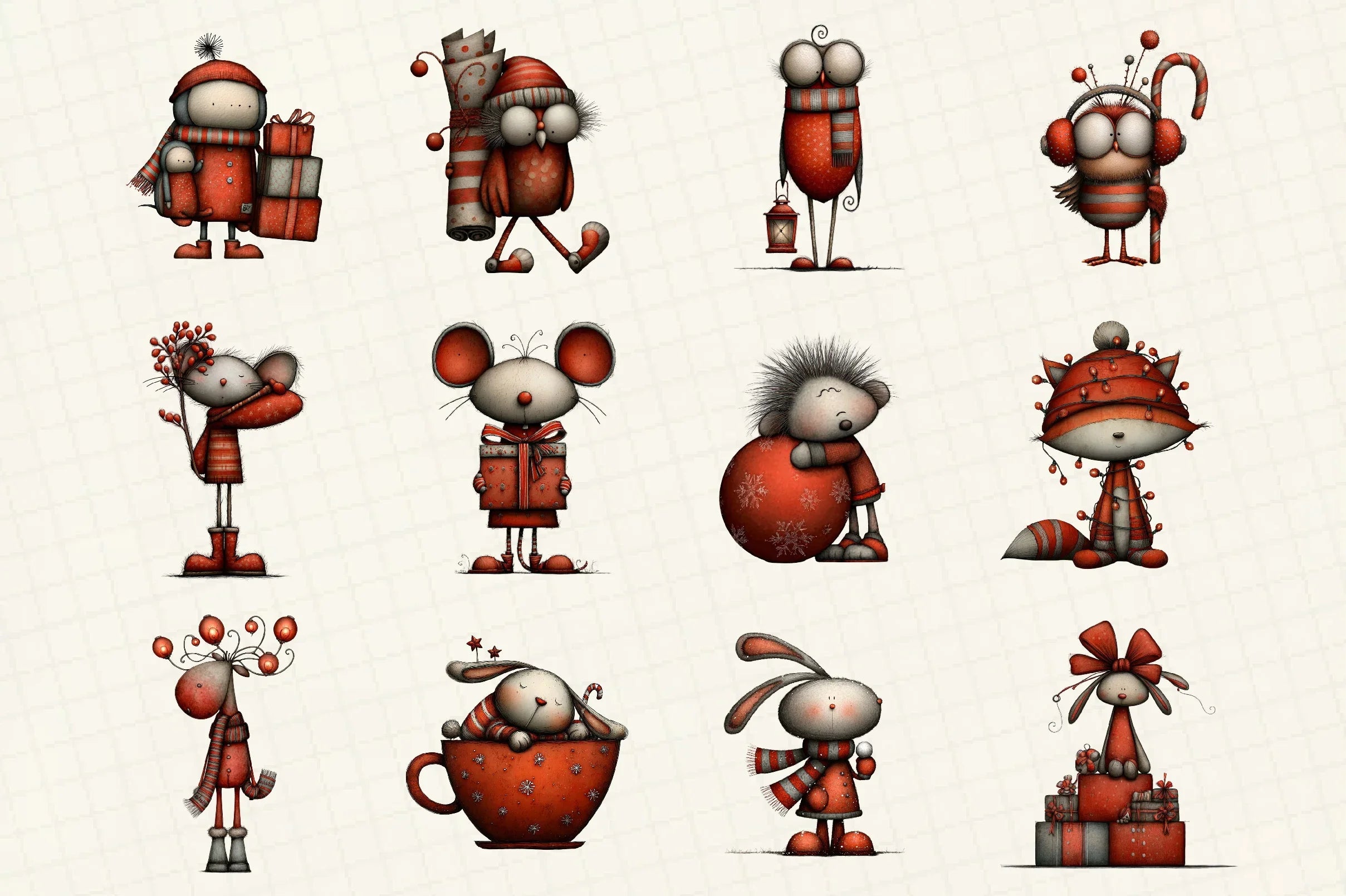 Whimsical Christmas Clipart Bundle - CraftNest - Digital Crafting and Art