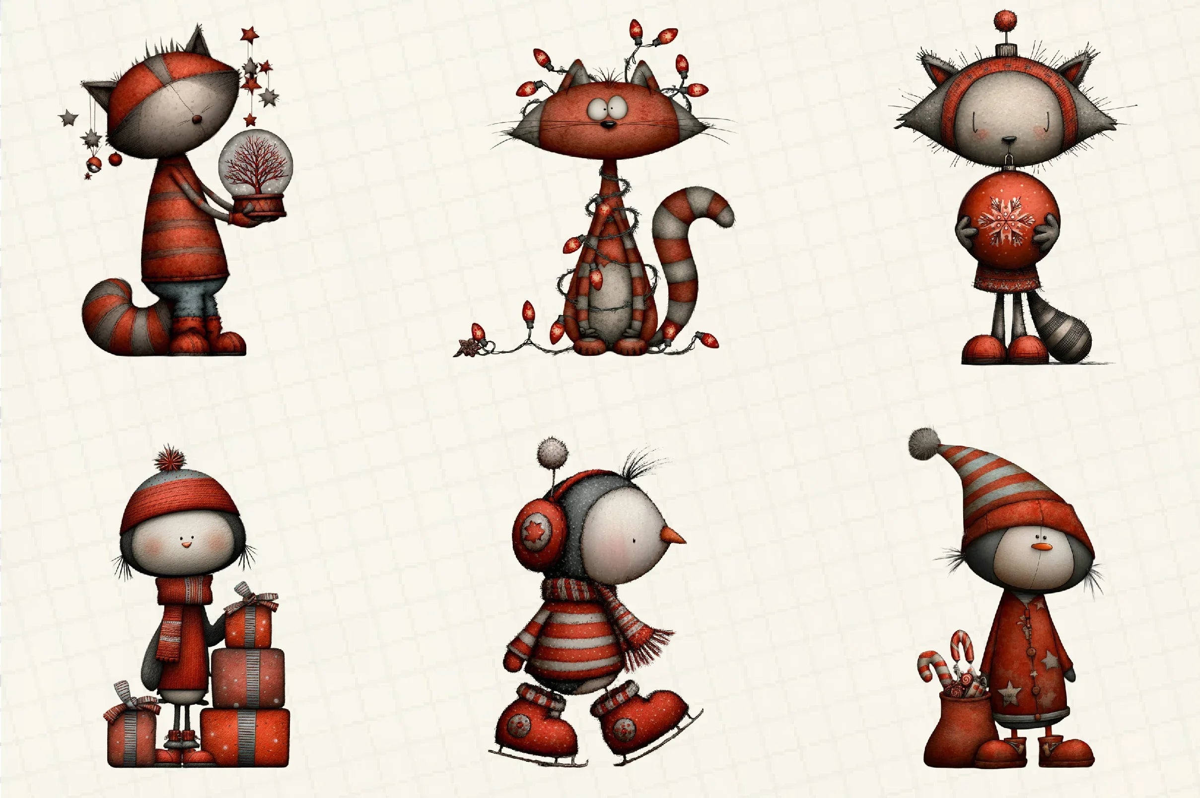 Whimsical Christmas Clipart Bundle - CraftNest - Digital Crafting and Art