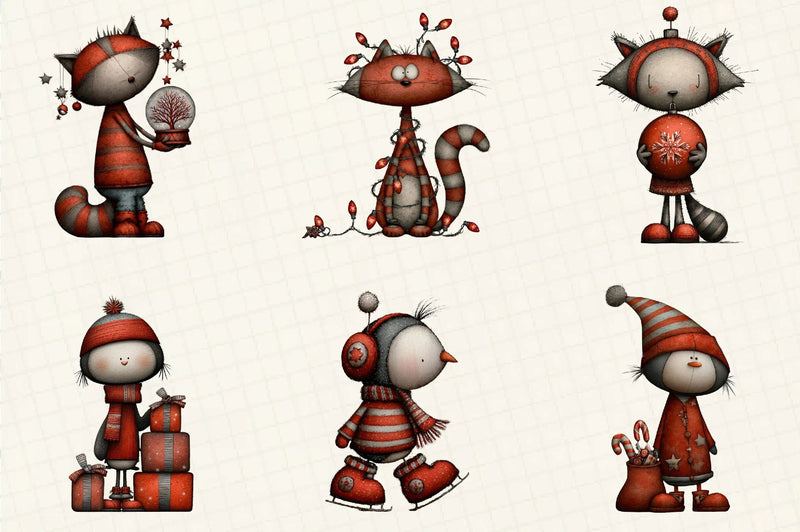 Whimsical Christmas Clipart Bundle - CraftNest - Digital Crafting and Art