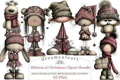 Whimsical Christmas Design Clipart Bundle - CraftNest - Digital Crafting and Art