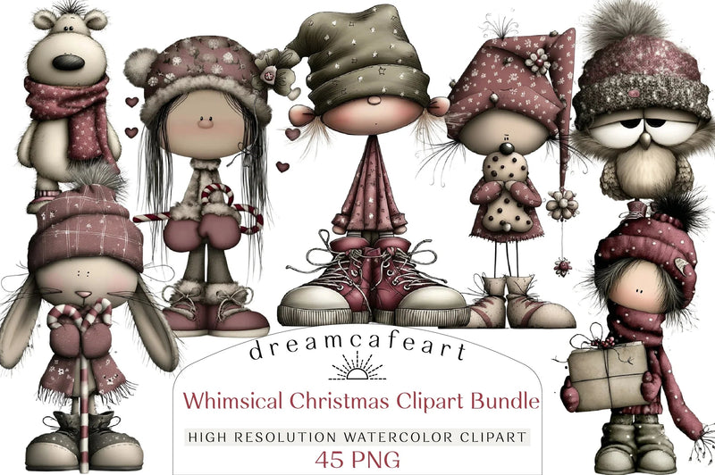 Whimsical Christmas Design Clipart Bundle - CraftNest - Digital Crafting and Art
