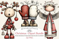 Whimsical Christmas Clipart Bundle - CraftNest - Digital Crafting and Art