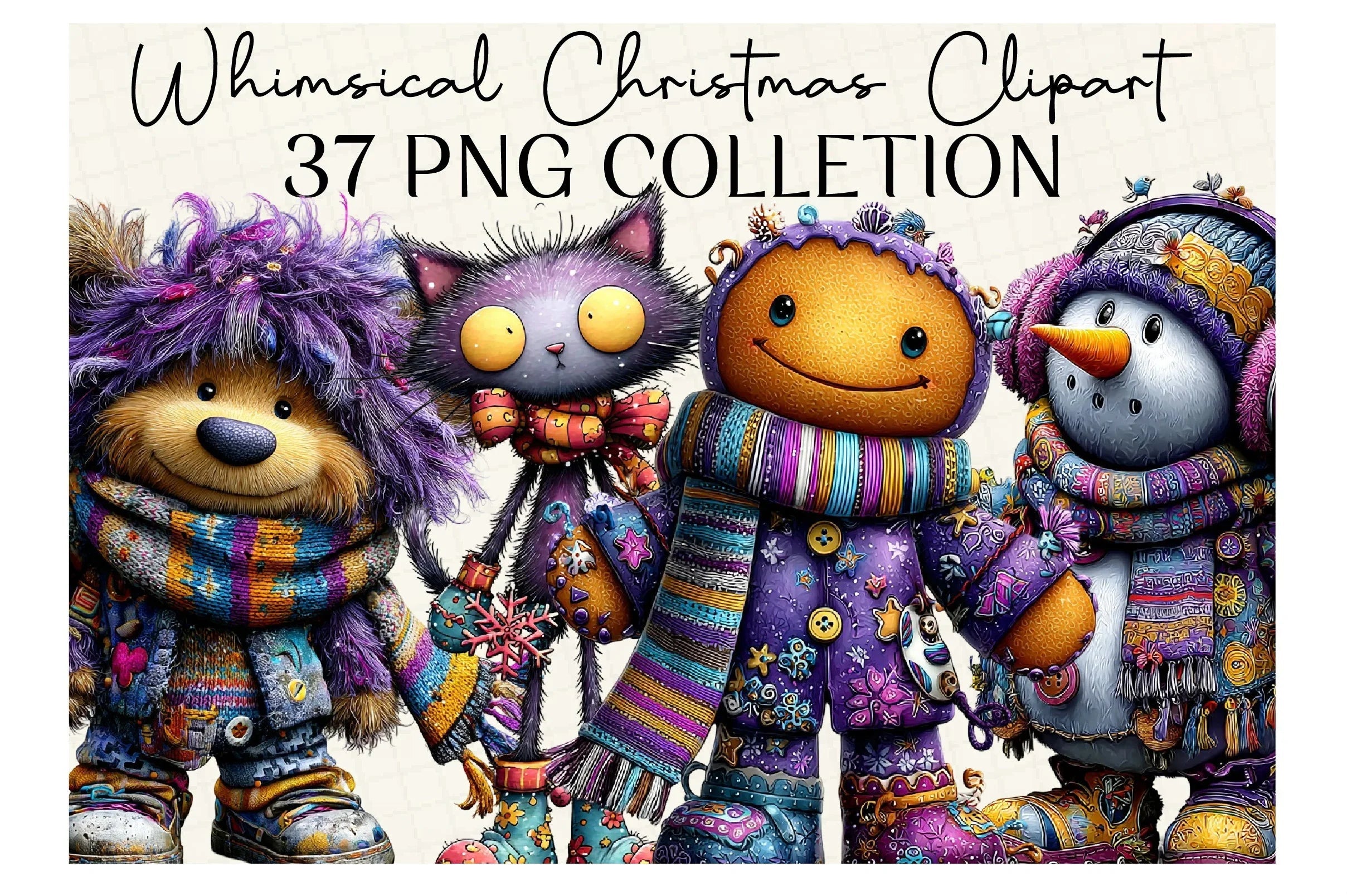 Whimsical Christmas Clipart Bundle - CraftNest - Digital Crafting and Art