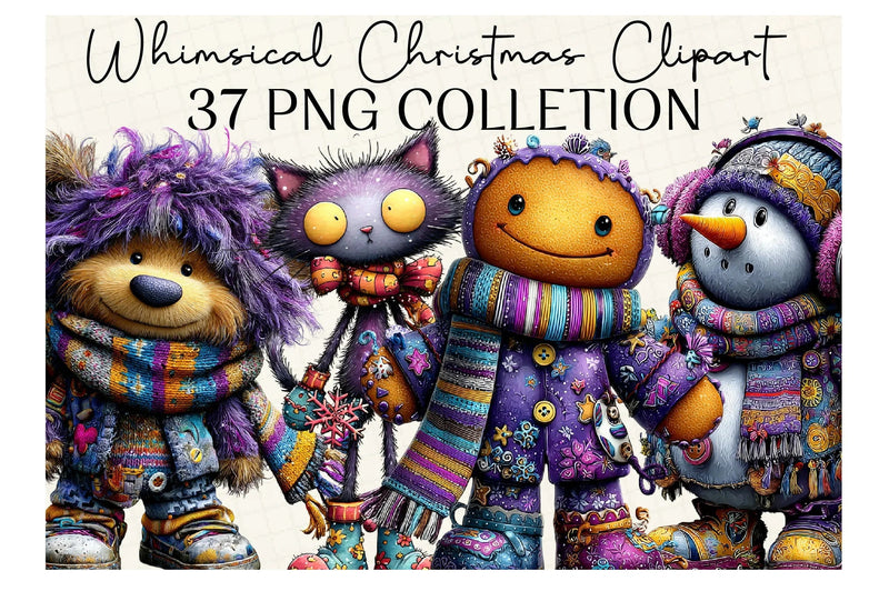 Whimsical Christmas Clipart Bundle - CraftNest - Digital Crafting and Art