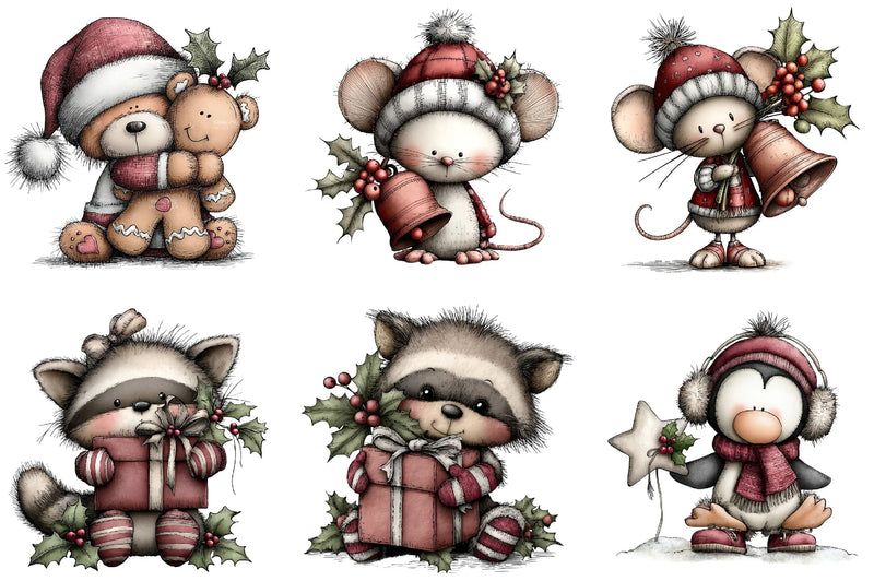 Whimsical Christmas Clipart Bundle - CraftNest - Digital Crafting and Art