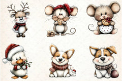 Whimsical Christmas Design Clipart Bundle - CraftNest - Digital Crafting and Art