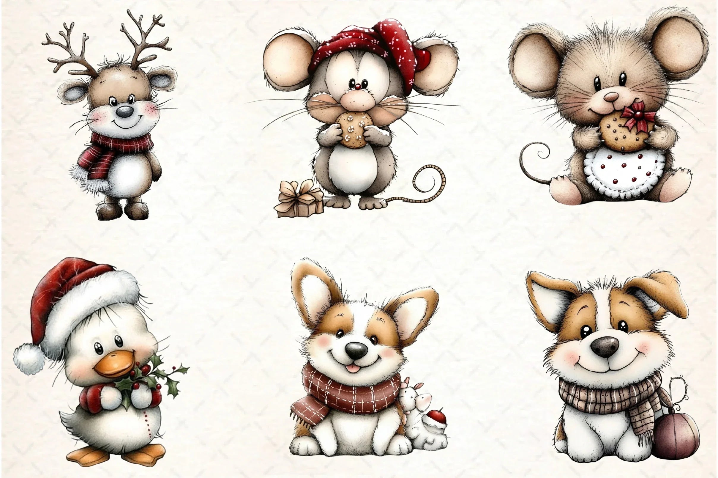Whimsical Christmas Design Clipart Bundle - CraftNest - Digital Crafting and Art