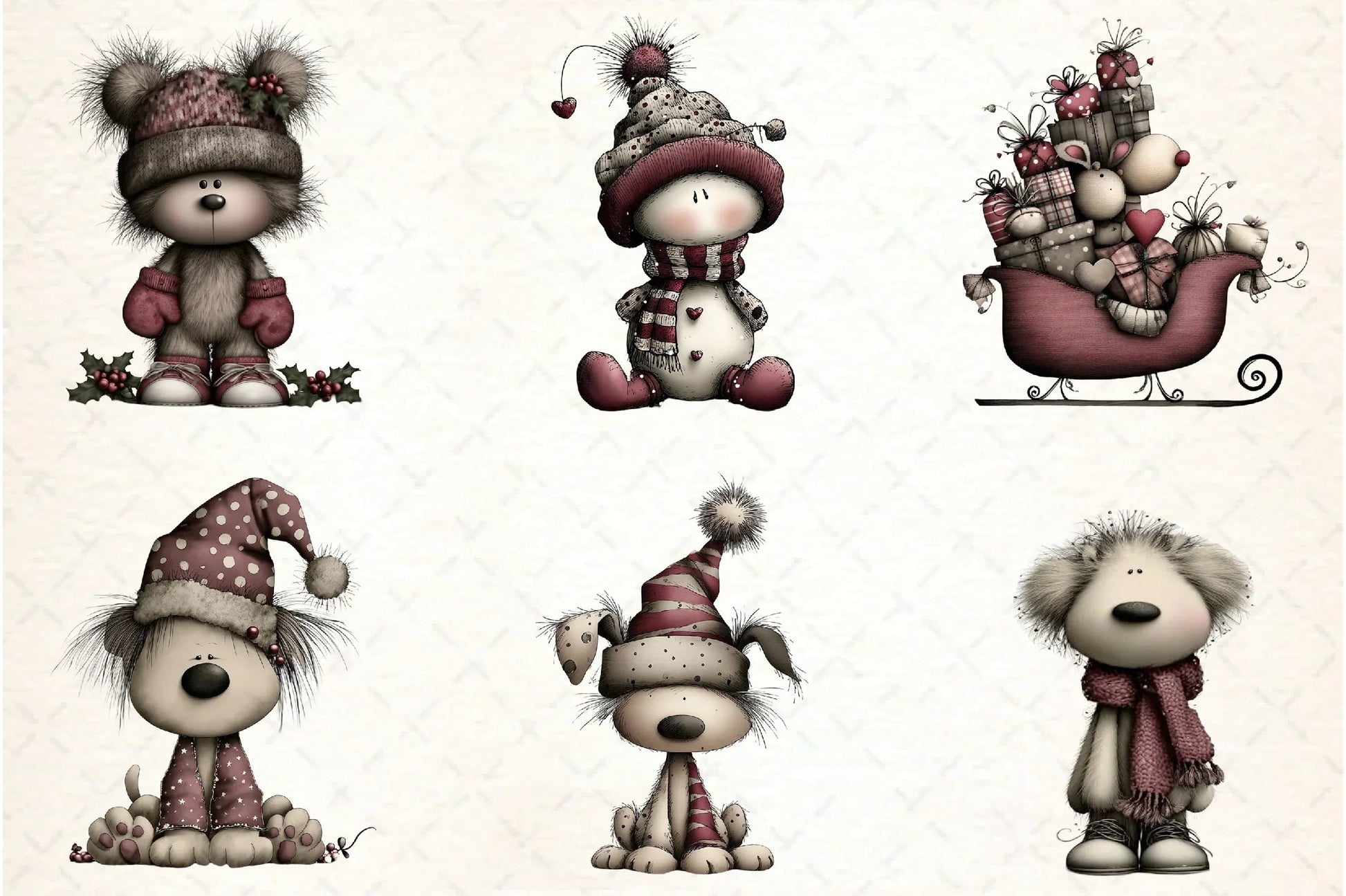 Whimsical Christmas Design Clipart Bundle - CraftNest - Digital Crafting and Art