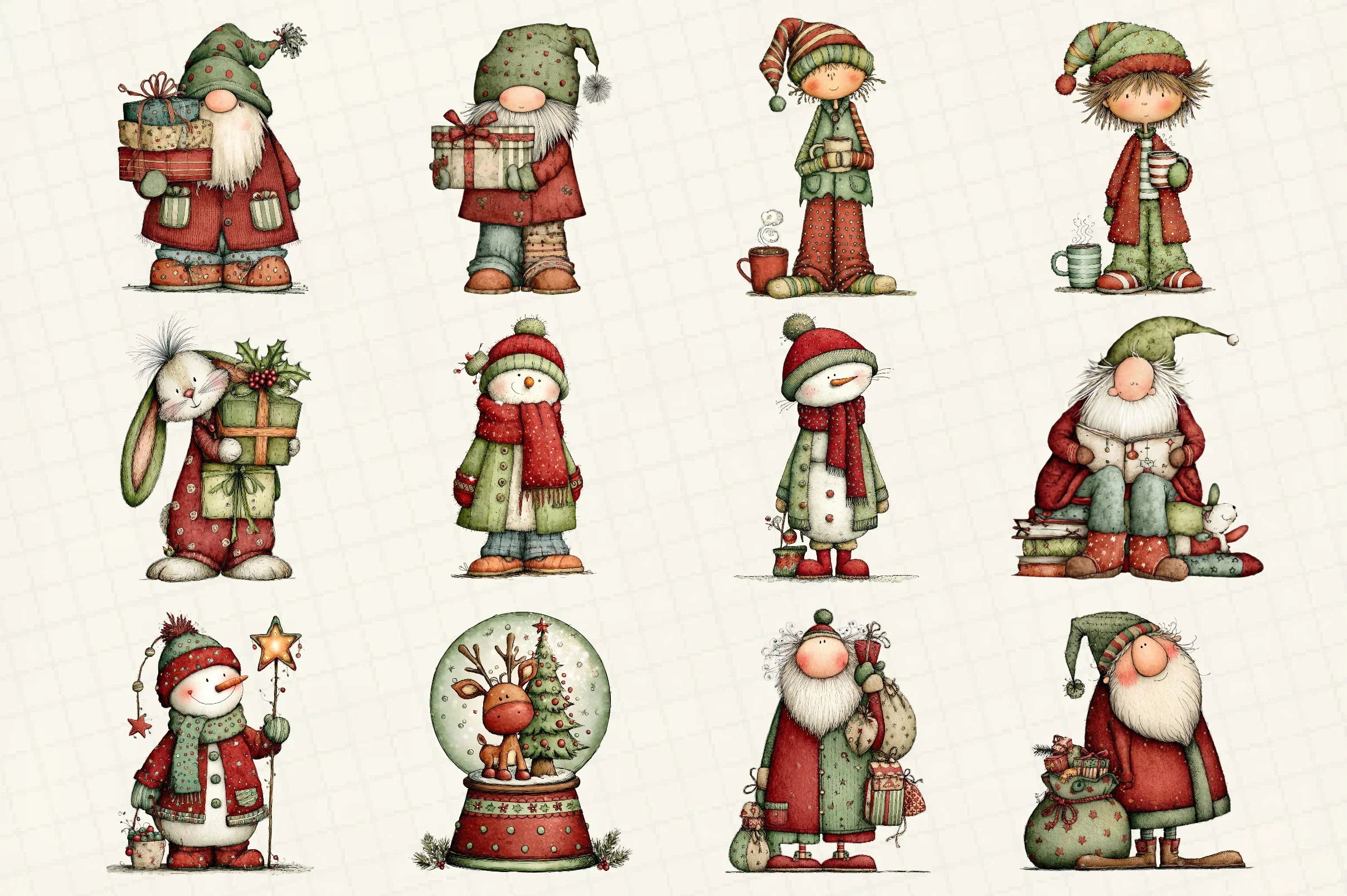 Whimsical Christmas Clipart Bundle - CraftNest - Digital Crafting and Art