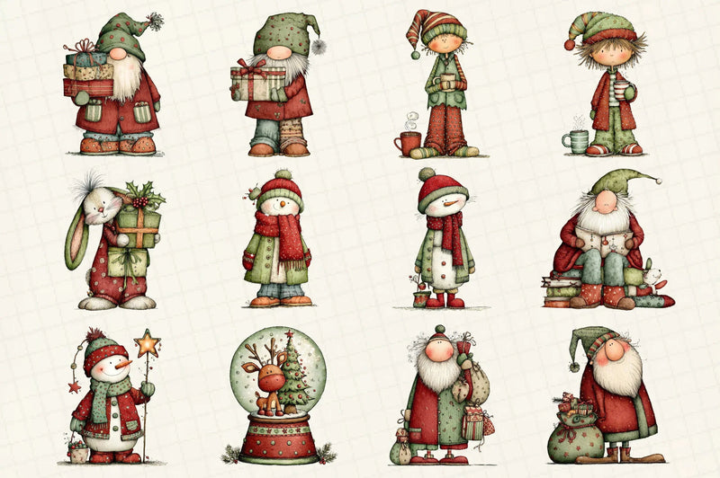 Whimsical Christmas Clipart Bundle - CraftNest - Digital Crafting and Art