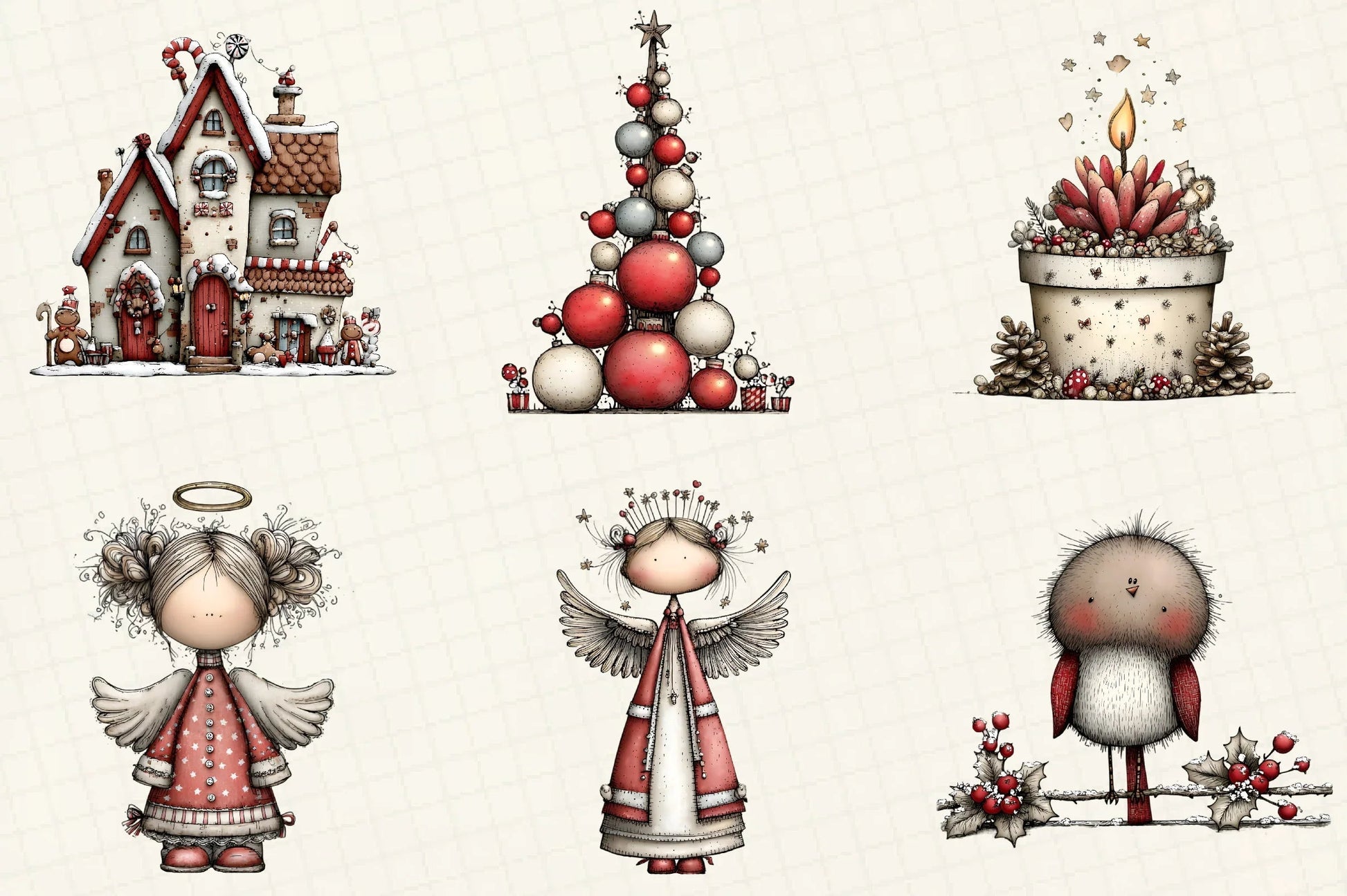 Whimsical Christmas Clipart Bundle - CraftNest - Digital Crafting and Art