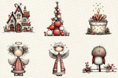 Whimsical Christmas Clipart Bundle - CraftNest - Digital Crafting and Art