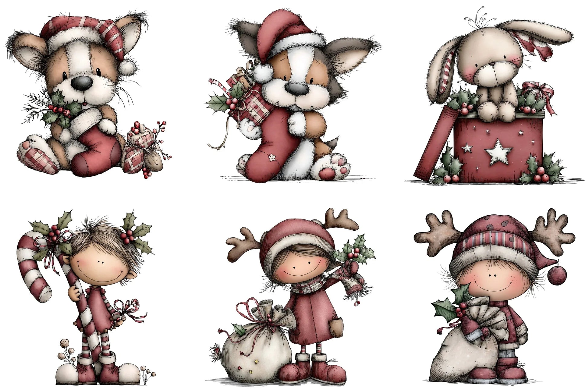Whimsical Christmas Clipart Bundle - CraftNest - Digital Crafting and Art
